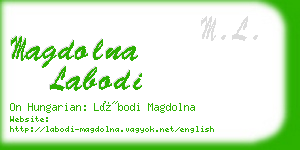 magdolna labodi business card